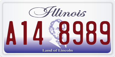 IL license plate A148989