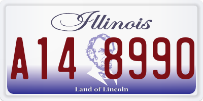 IL license plate A148990