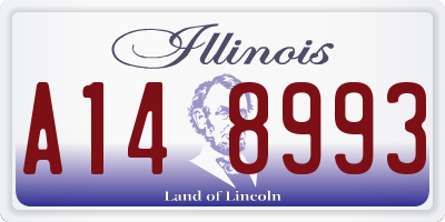 IL license plate A148993