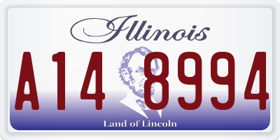 IL license plate A148994
