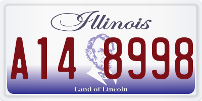 IL license plate A148998