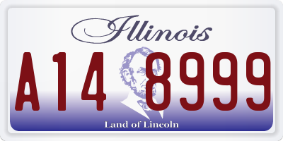 IL license plate A148999