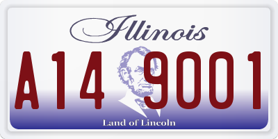 IL license plate A149001