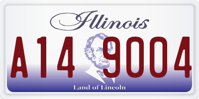 IL license plate A149004