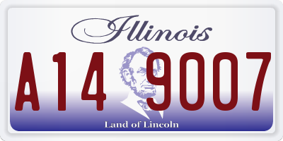 IL license plate A149007