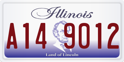 IL license plate A149012