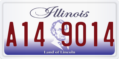 IL license plate A149014