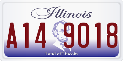 IL license plate A149018