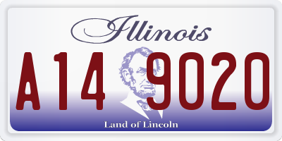 IL license plate A149020