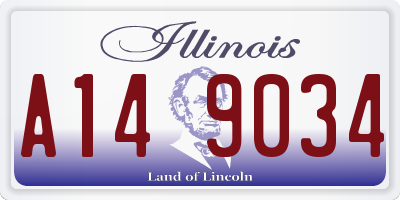 IL license plate A149034