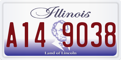 IL license plate A149038