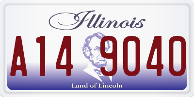 IL license plate A149040