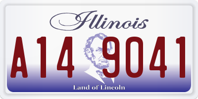 IL license plate A149041