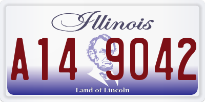 IL license plate A149042