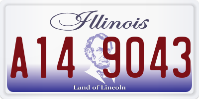 IL license plate A149043