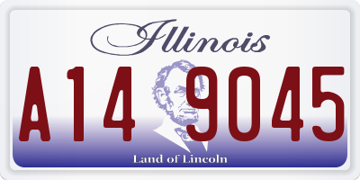 IL license plate A149045