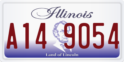 IL license plate A149054