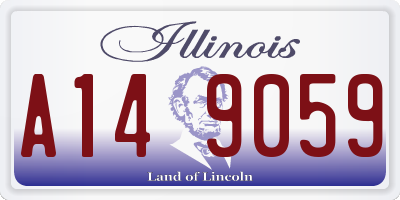 IL license plate A149059