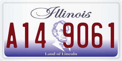 IL license plate A149061