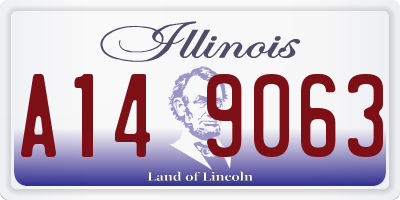 IL license plate A149063
