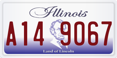 IL license plate A149067