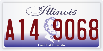 IL license plate A149068