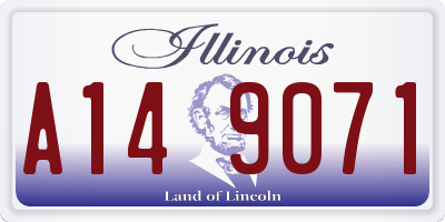 IL license plate A149071