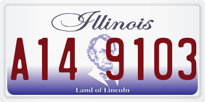 IL license plate A149103