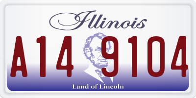 IL license plate A149104