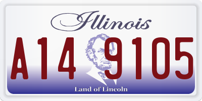 IL license plate A149105
