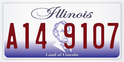 IL license plate A149107