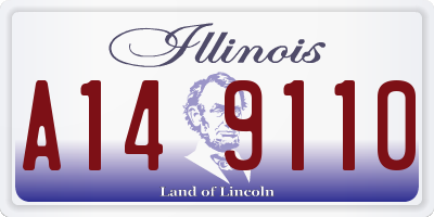 IL license plate A149110