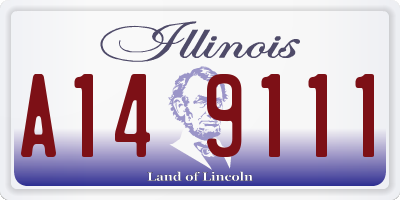 IL license plate A149111