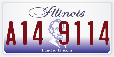 IL license plate A149114