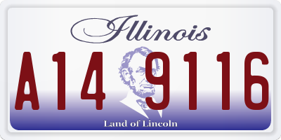 IL license plate A149116