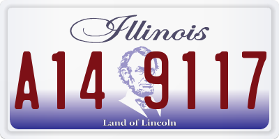IL license plate A149117