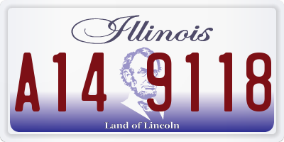 IL license plate A149118