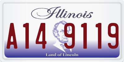 IL license plate A149119
