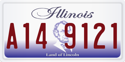 IL license plate A149121