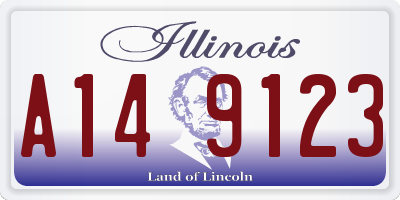 IL license plate A149123