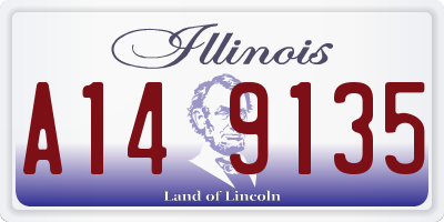 IL license plate A149135