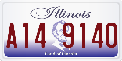 IL license plate A149140