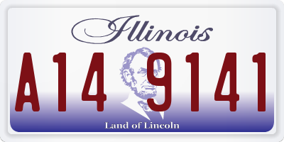 IL license plate A149141