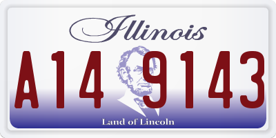 IL license plate A149143