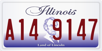 IL license plate A149147