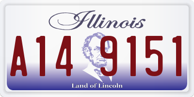 IL license plate A149151