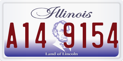 IL license plate A149154