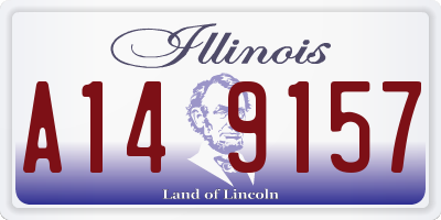 IL license plate A149157