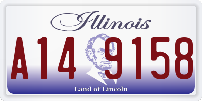 IL license plate A149158