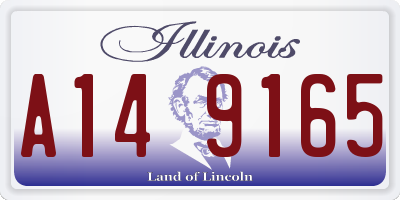 IL license plate A149165